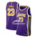 Camisetas NBA de Lebron James Los Angeles Lakers Púrpura Statement 18/19