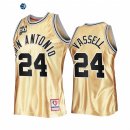 Camisetas NBA San Antonio Spurs NO.24 Devin Vassell 50th Aniversario Oro Hardwood Classics 2022-23