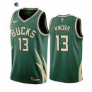 Camisetas NBA Edición ganada Milwaukee Bucks Jordan Nwora Verde 2020-21