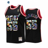 Camisetas NBA Miami Heat NO.55 Duncan Robinson 75th Aniversario Negro Throwback 2022