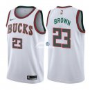 Camisetas NBA de Sterling Brown Milwaukee Bucks Retro Blanco 17/18