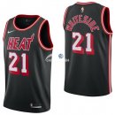 Camisetas NBA de Hassan Whiteside Miami Heats Nike Retro Negro 17/18