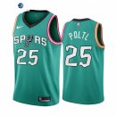 Camisetas NBA Nike San Antonio Spurs NO.25 Jakob Poltl Teal Ciudad 2022-23