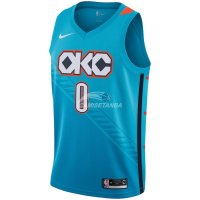 Camisetas NBA de Russell Westbrook Oklahoma City Thunder Nike Turquesa Ciudad 18/19