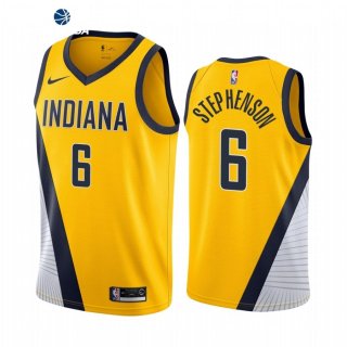 Camisetas NBA Nike Indiana Pacers NO.4 Lance Stephenson Amarillo Statement 2021-22