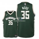 Camisetas de NBA Ninos Milwaukee Bucks Christian Wood Verde Icon 18/19