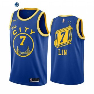 Camisetas NBA Golden State Warriors Jeremy Lin Azul Throwback 2020-21