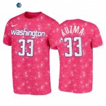 T Shirt NBA Washington Wizards NO.33 Kyle Kuzma Rose Ciudad 2022-23
