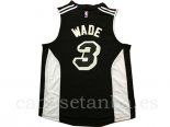 Camisetas NBA de Dwyane Wade Bosh Miami Heats Nergo Blanco