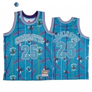 Camisetas NBA Charlotte Hornets P.j. Washington Azul Hardwood Classics