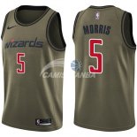 Camisetas NBA Salute To Servicio Washington Wizards Markieff Morris Nike Ejercito Verde 2018