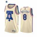 Camisetas NBA Earned Edition Philadelphia 76ers NO.8 Paul Millsap Crema 2021-22