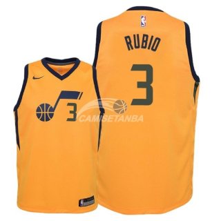 Camisetas de NBA Ninos Utah Jazz Ricky Rubio Amarillo Statement 2018