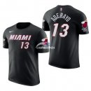 Camisetas NBA de Manga Corta Bam Adebayo Miami Heats Negro 17/18