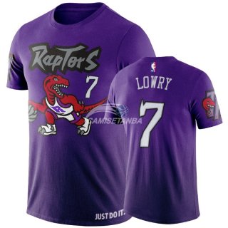 Camisetas NBA Manga Corta Toronto Raptors Kyle Lowry Púrpura Hardwood Classic