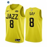Camisetas NBA Nike Utah Jazz NO.8 Rudy Gay Amarillo Icon 2022-23