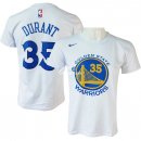 Camisetas NBA de Manga Corta Kevin Durant Golden State Warriors Nike Blanco 17/18