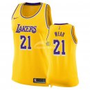 Camisetas NBA Mujer Travis Wear Los Angeles Lakers Amarillo Icon 18/19