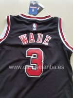 Camiseta NBA Ninos Chicago Bulls Dwyane Wade Negro