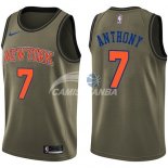 Camisetas NBA Salute To Servicio New York Knicks Carmelo Anthony Nike Ejercito Verde 2018
