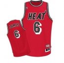 Camisetas NBA de Retro Lebron James Miami Heats Rojo