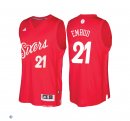 Camisetas NBA Philadelphi Sixers 2016 Navidad Joel Embiid Rojo