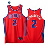 Camisetas NBA de Detroit Pistons Cade Cunningham 75th Rojo Ciudad 2021-22