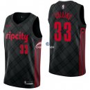 Camisetas NBA de Zach Collins Portland Trail Blazers Nike Negro Ciudad 17/18