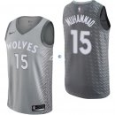 Camisetas NBA de Shabazz Muhammad Minnesota Timberwolves Nike Gris Ciudad 17/18