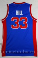 Camisetas NBA de Retro Hill Detroit Pistons Retro Azul