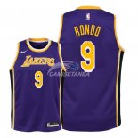 Camisetas de NBA Ninos Los Angeles Lakers Rajon Rondo Púrpura Statement 18/19