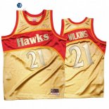 Camisetas NBA Atlanta Hawks Dominique Wilkins Oro Hardwood Classics