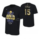 Camisetas NBA Golden State Warriors Damian Jones 2019 Finales Manga Corta Negro