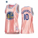 Camisetas NBA Mujer Golden State Warriors NO.10 Tim Hardaway 75th Aniversario Rosa Oro 2022
