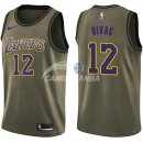 Camisetas NBA Salute To Servicio Los Angeles Lakers Vlade Divac Nike Ejercito Verde 2018
