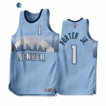 Camisetas NBA Earned Edition Denver Nuggets NO.1 Michael Porter Jr. Azul 2022-23