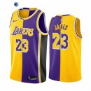 Camisetas NBA de LeBron James Los Angeles Lakers Amarillo Purpura Split 19/20