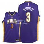 Camisetas de NBA Ninos New Orleans Pelicans Nikola Mirotic Nike Púrpura Ciudad 2018