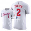 Camisetas NBA de Manga Corta Jabari Parker Chicago Bulls Blanco 17/18