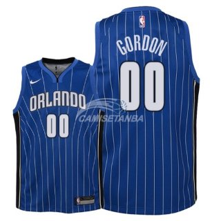 Camisetas de NBA Ninos Orlando Magic Aaron Gordon Azul Icon 2018