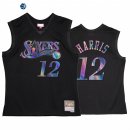 Camisetas NBA Philadelphia Sixers NO.12 Tobias Harris Negro Hardwood Classics 2022