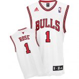 Camisetas NBA de Derrick Rose Chicago Bulls Rev30 Blanco