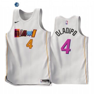 Camisetas NBA Nike Miami Heat NO.4 Victor Oladipo Blanco Ciudad 2022-23