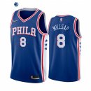 Camisetas NBA Nike Philadelphia Sixers NO.8 Paul Millsap 75th Azul Marino Icon 2022
