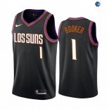 Camisetas NBA de Devin Booker Phoenix Suns Nike Negro Ciudad 19/20