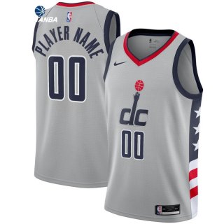 Camisetas NBA Washington Wizards Personalizada Gris Ciudad 2020-21