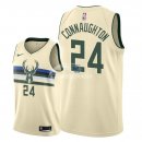 Camisetas NBA de Pat Connaughton Milwaukee Bucks Nike Crema Ciudad 2018