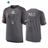 T Shirt NBA Brooklyn Nets NO.8 Patty Mills Gris 2022