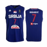 Camisetas Copa Mundial de Baloncesto FIBA 2019 Serbia Bogdan Bogdanovic Azul