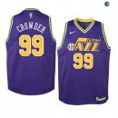 Camisetas de NBA Ninos Utah Jazz Jae Crowder Purpura Hardwood Classics